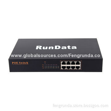Full 8-port Gigabit PoE Switch with IEEE 802.3at Standard, CE, FCC, RoHS